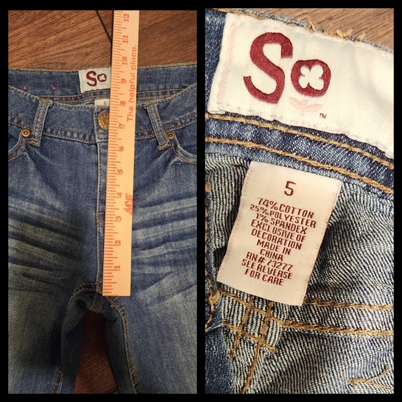 Distressed Wash Flare Jeans - Picture 15 of 16